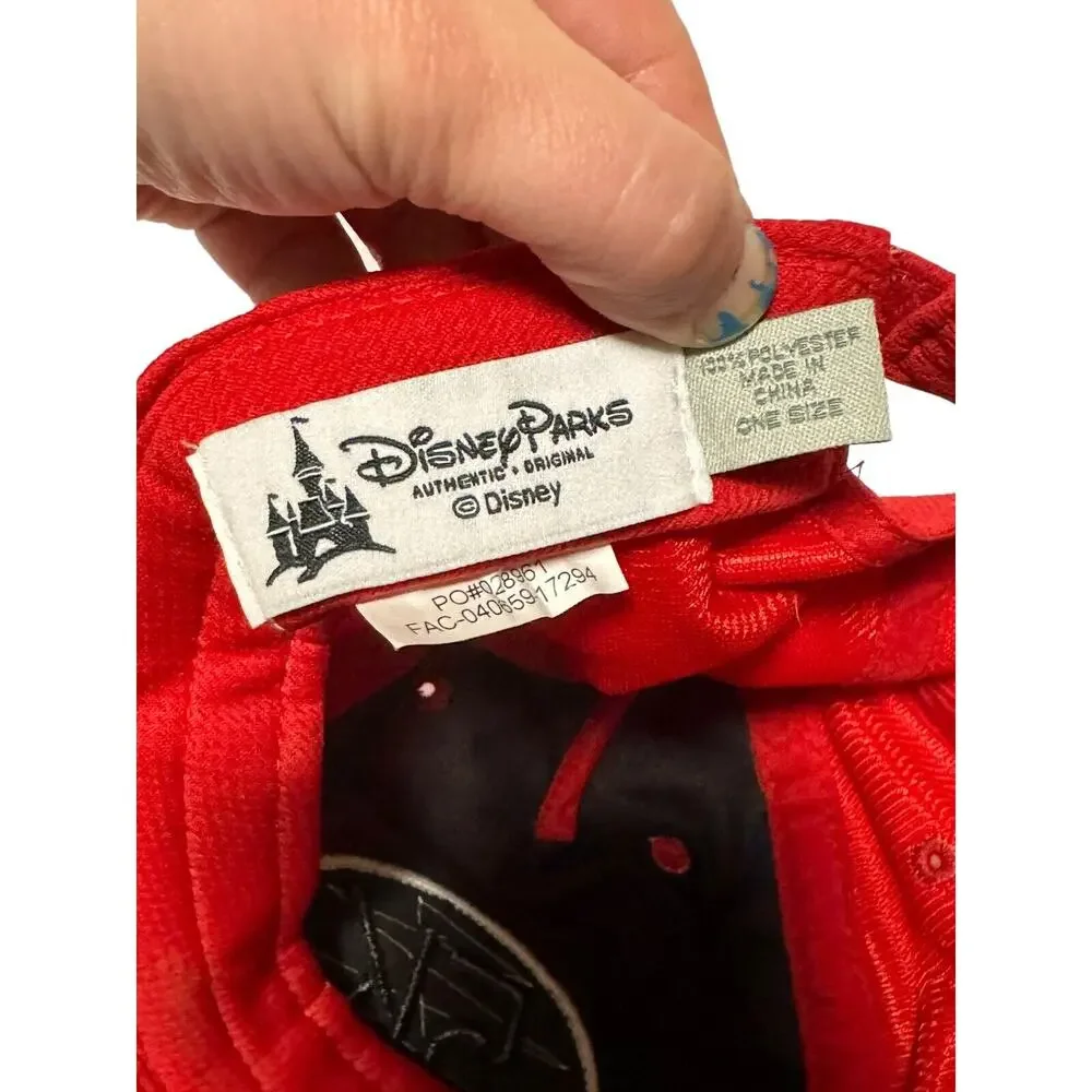 Disney Parks Minnie Mouse 5K Running Hat Cap RunDisney Every Mile Is Magic Red
